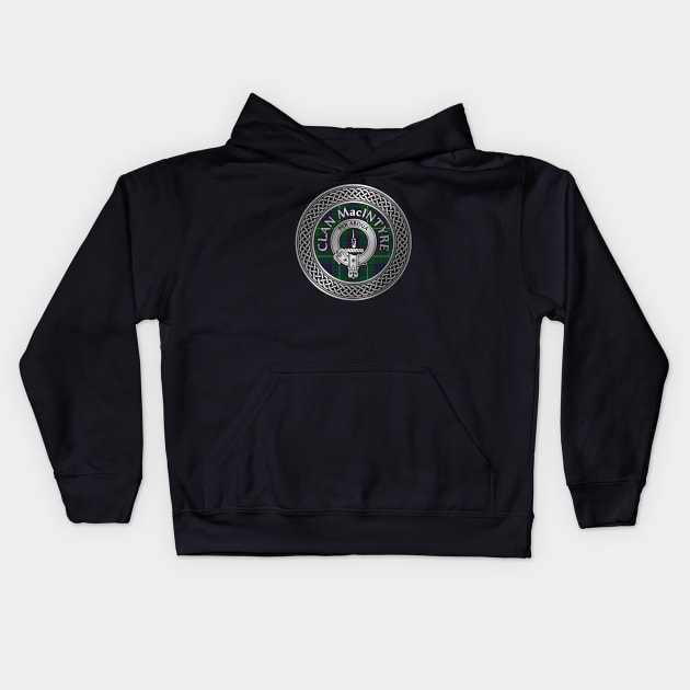 Clan MacIntyre Crest & Tartan Knot Kids Hoodie by Taylor'd Designs